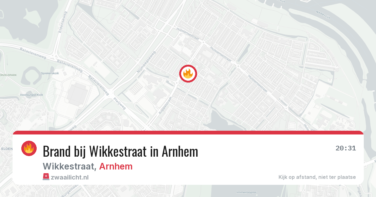 Brand bij Wikkestraat in Arnhem — 28 jun 2026