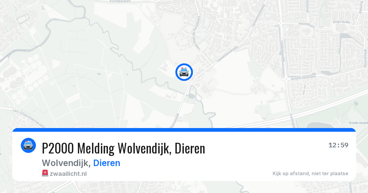 P2000 Melding Wolvendijk, Dieren — 6 apr 2026