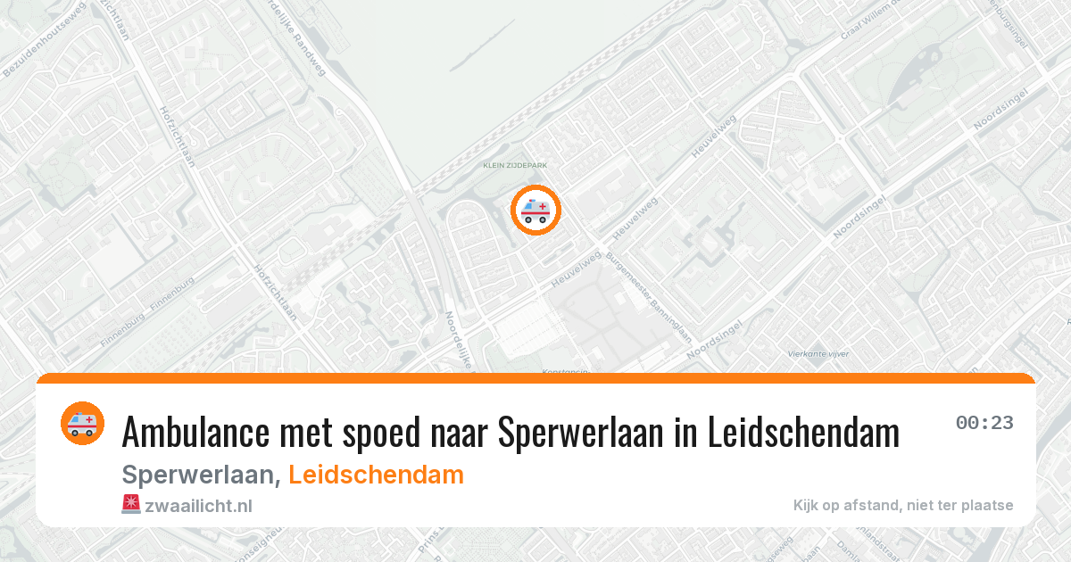 Ambulance met spoed naar Sperwerlaan in Leidschendam — 9 aug 2026