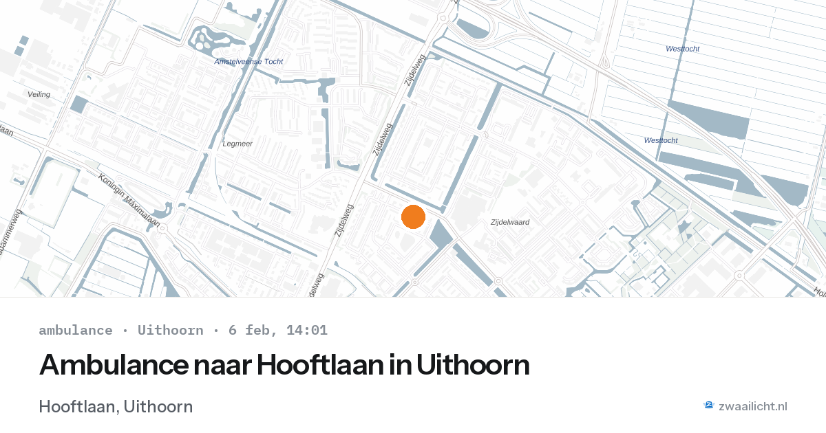 Ambulance naar Hooftlaan in Uithoorn — 6 feb 2026