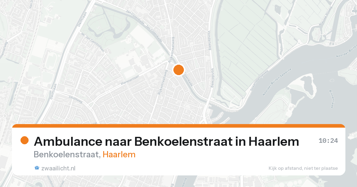 Ambulance naar Benkoelenstraat in Haarlem — 16 aug 2026