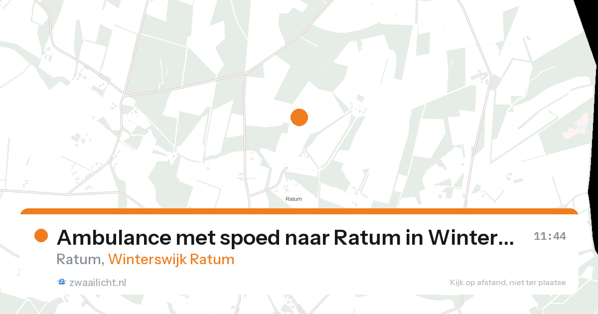 Ambulance met spoed naar Ratum in Winterswijk Ratum — 10 aug 2026