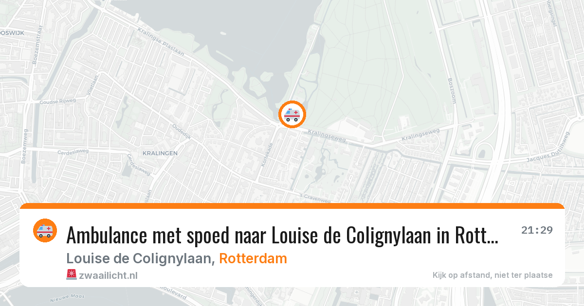 Ambulance met spoed naar Louise de Colignylaan in Rotterdam — 26 mei 2026
