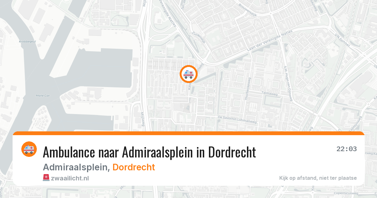 Ambulance naar Admiraalsplein in Dordrecht — 12 apr 2026
