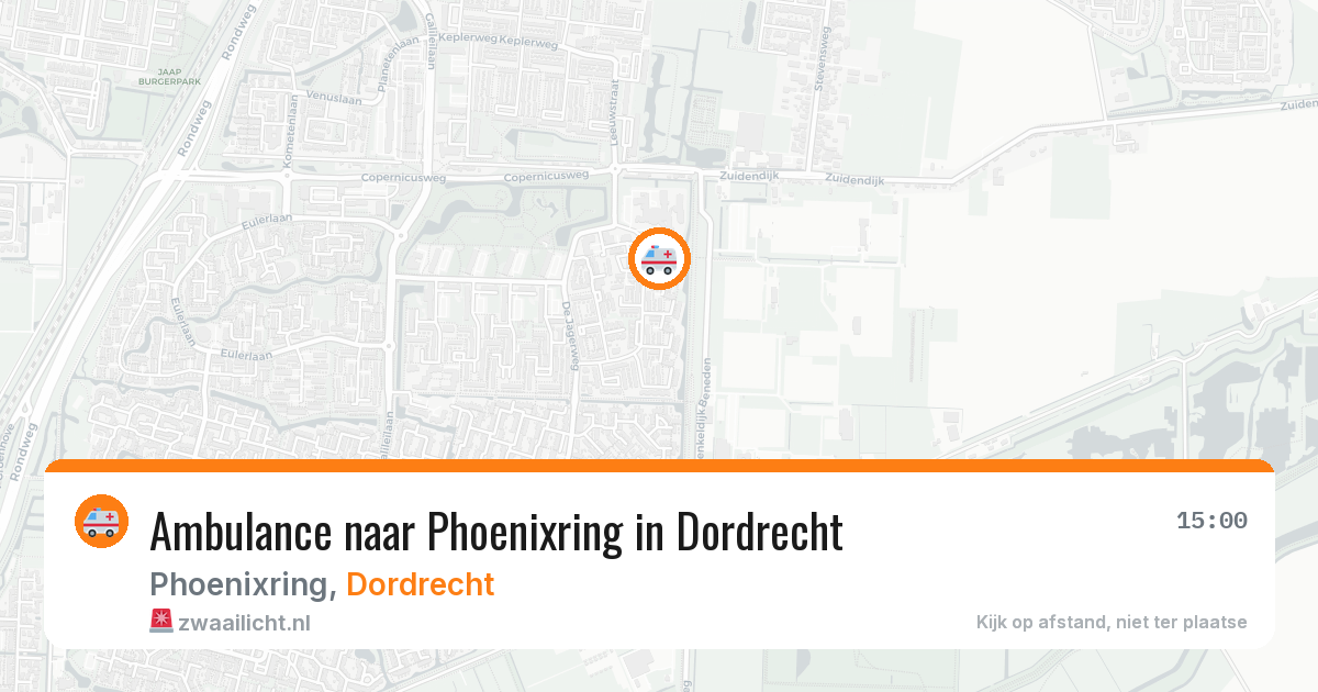 Ambulance naar Phoenixring in Dordrecht — 5 aug 2026