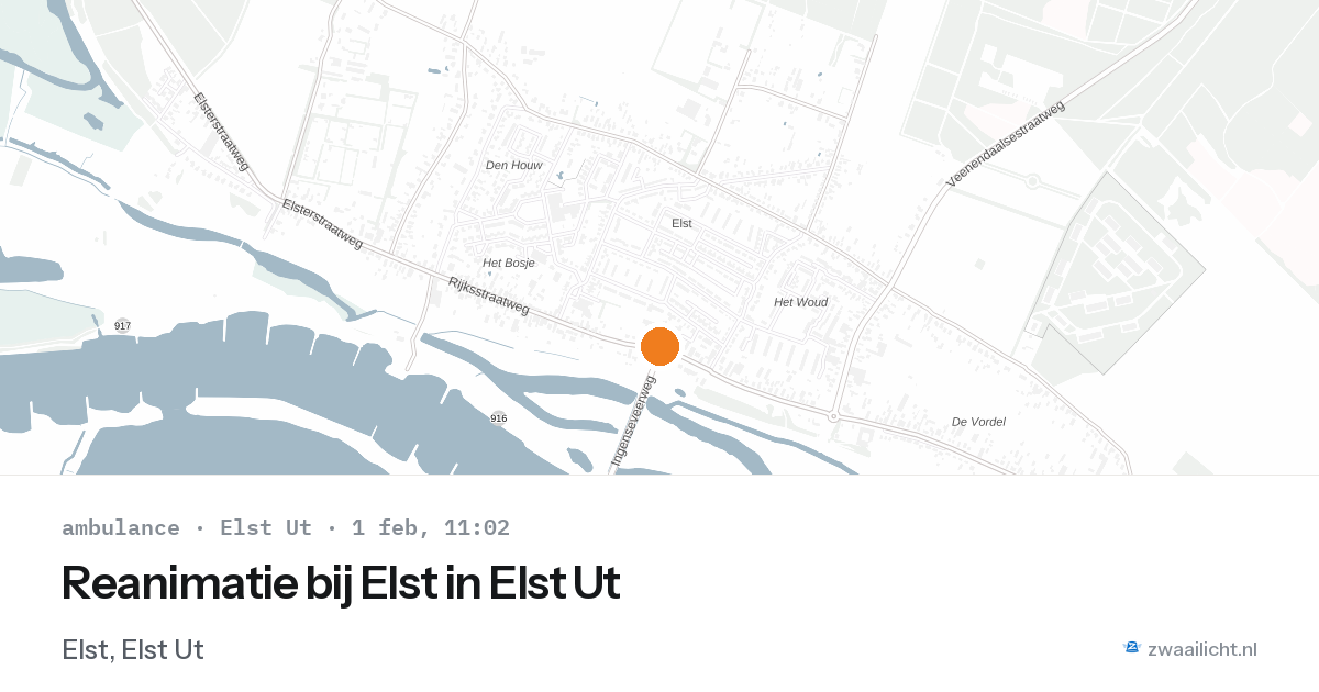 Reanimatie bij Elst in Elst Ut — 1 feb 2026