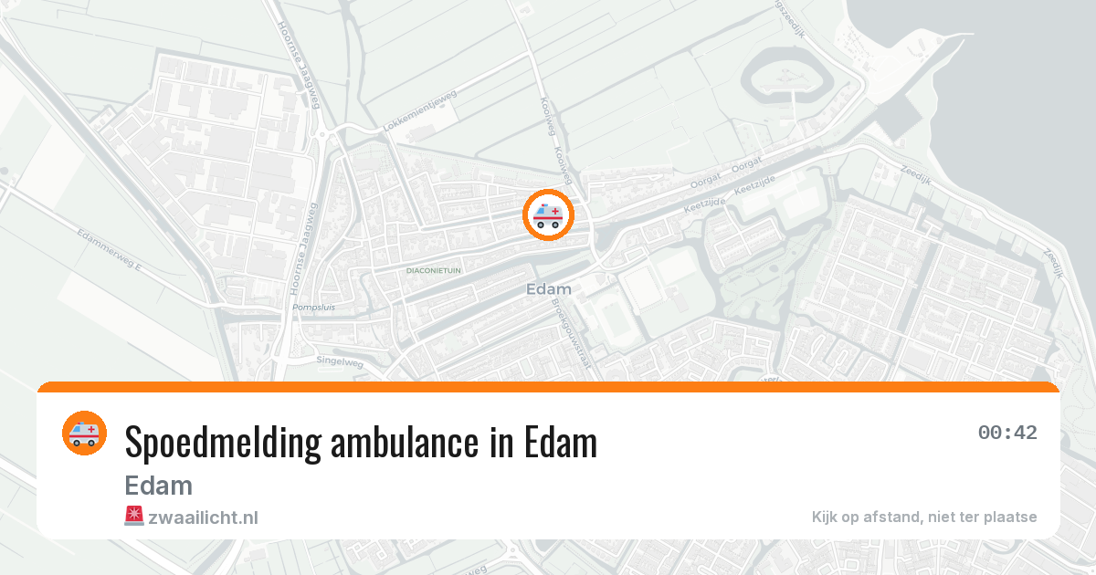 Spoedmelding ambulance in Edam — 4 jul 2026