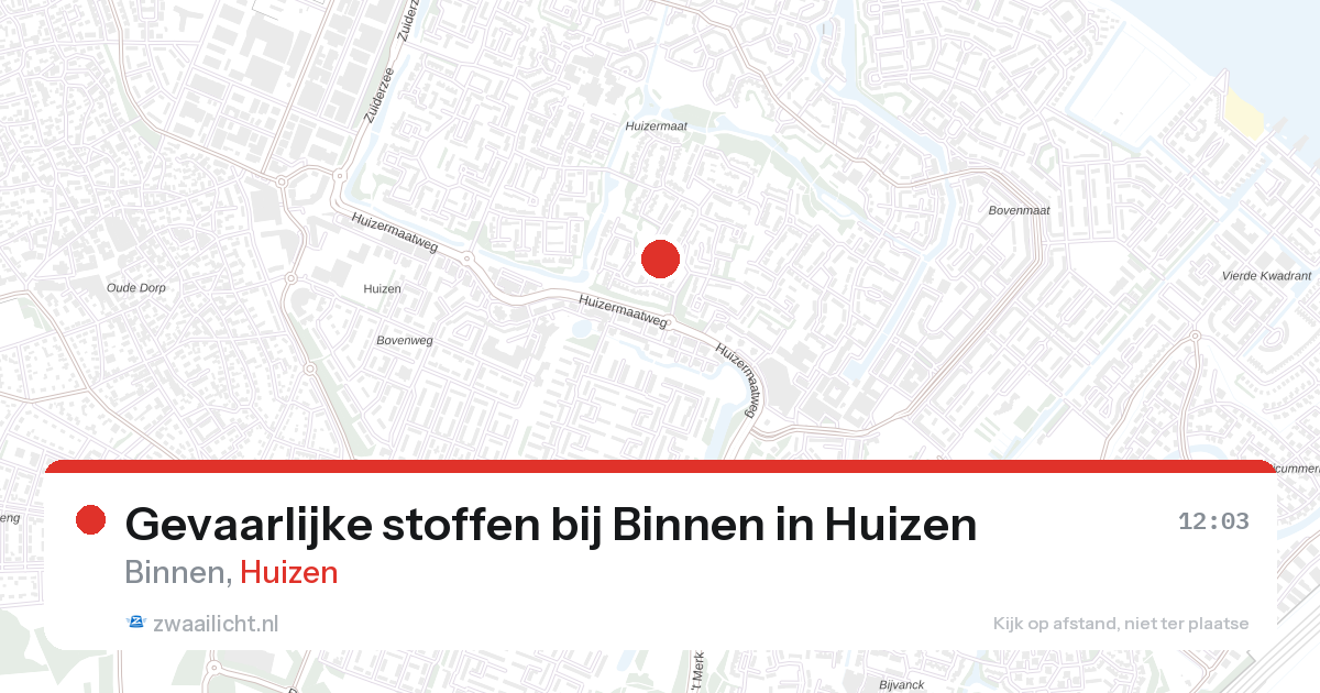 Gevaarlijke stoffen bij Binnen in Huizen — 18 mrt 2026