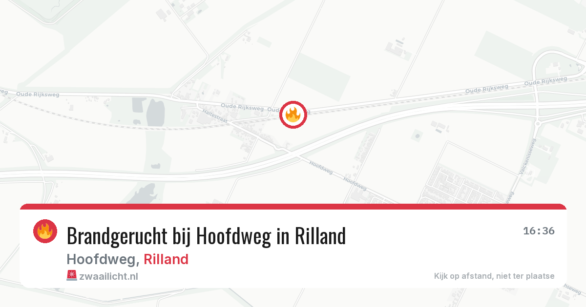 Brandgerucht bij Hoofdweg in Rilland — 3 aug 2026