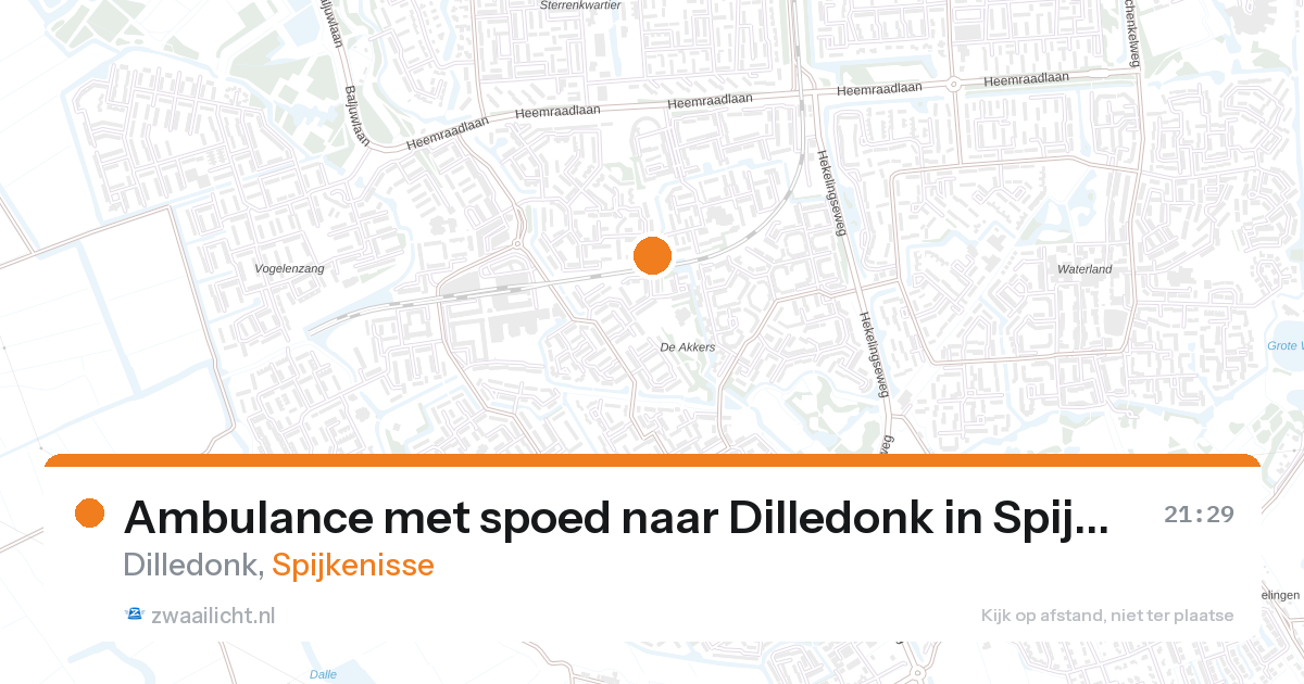 Ambulance met spoed naar Dilledonk in Spijkenisse — 27 aug 2026