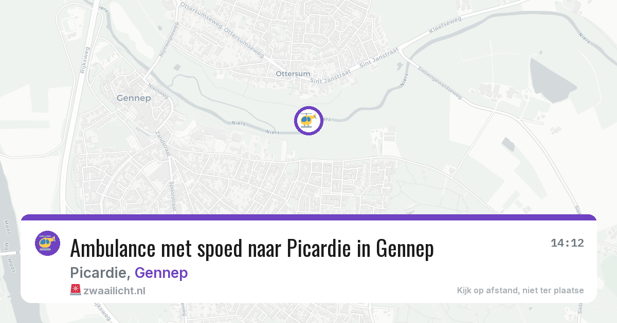 Ambulance met spoed naar Picardie in Gennep — 11 jul 2026