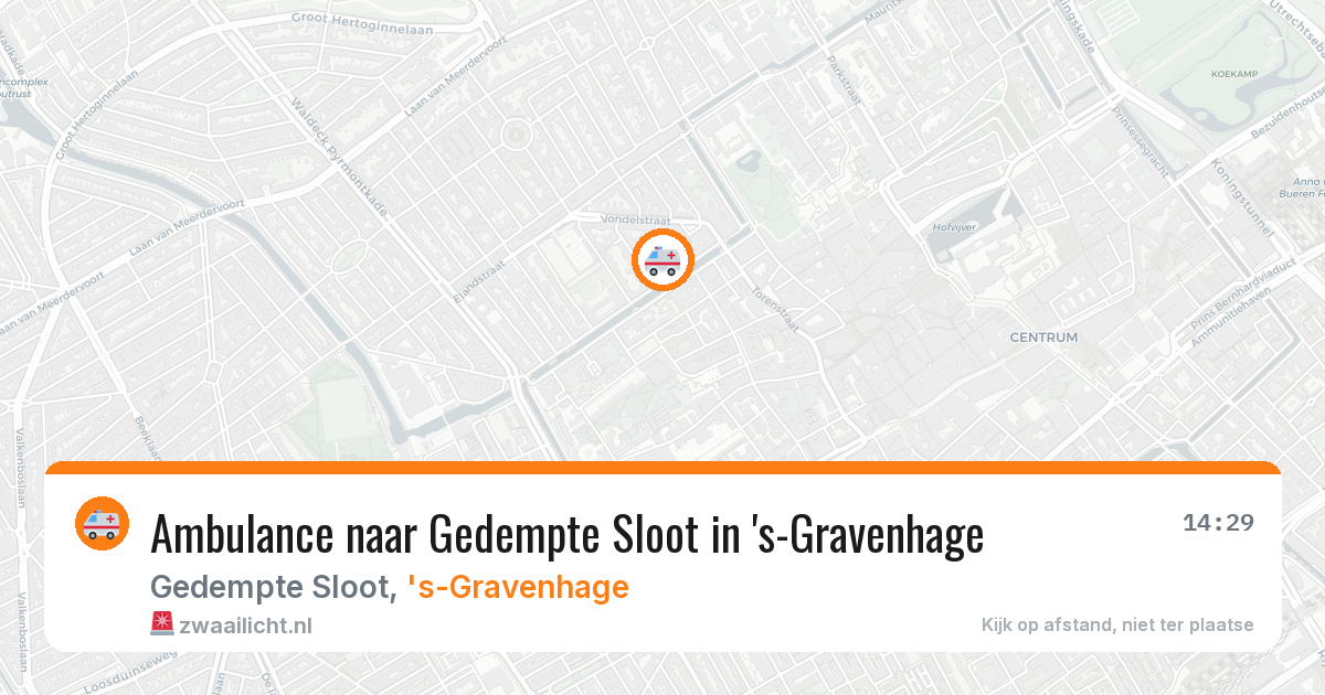 Ambulance naar Gedempte Sloot in 's-Gravenhage — 31 jul 2026