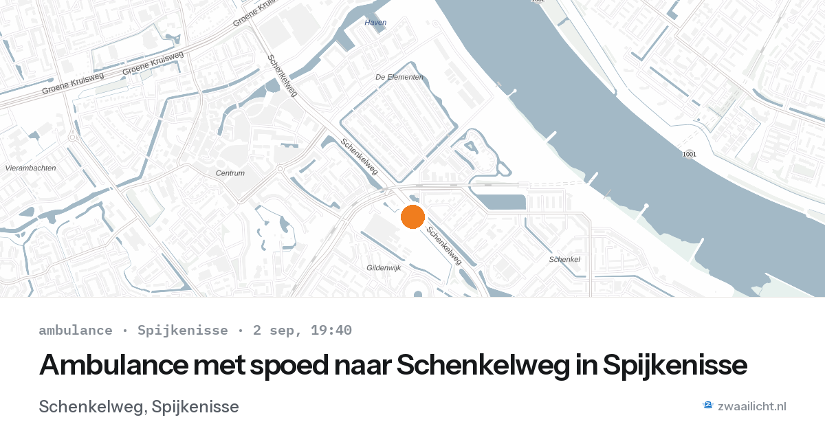 Ambulance met spoed naar Schenkelweg in Spijkenisse — 2 sep 2026