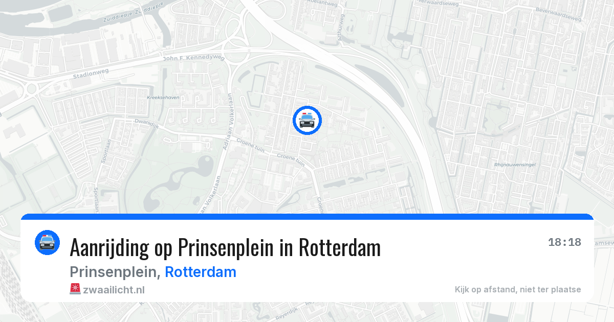 Aanrijding op Prinsenplein in Rotterdam — 8 jun 2026