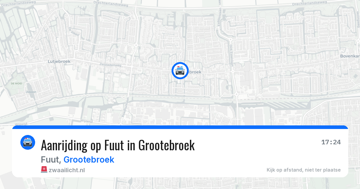 Aanrijding op Fuut in Grootebroek — 18 jun 2026