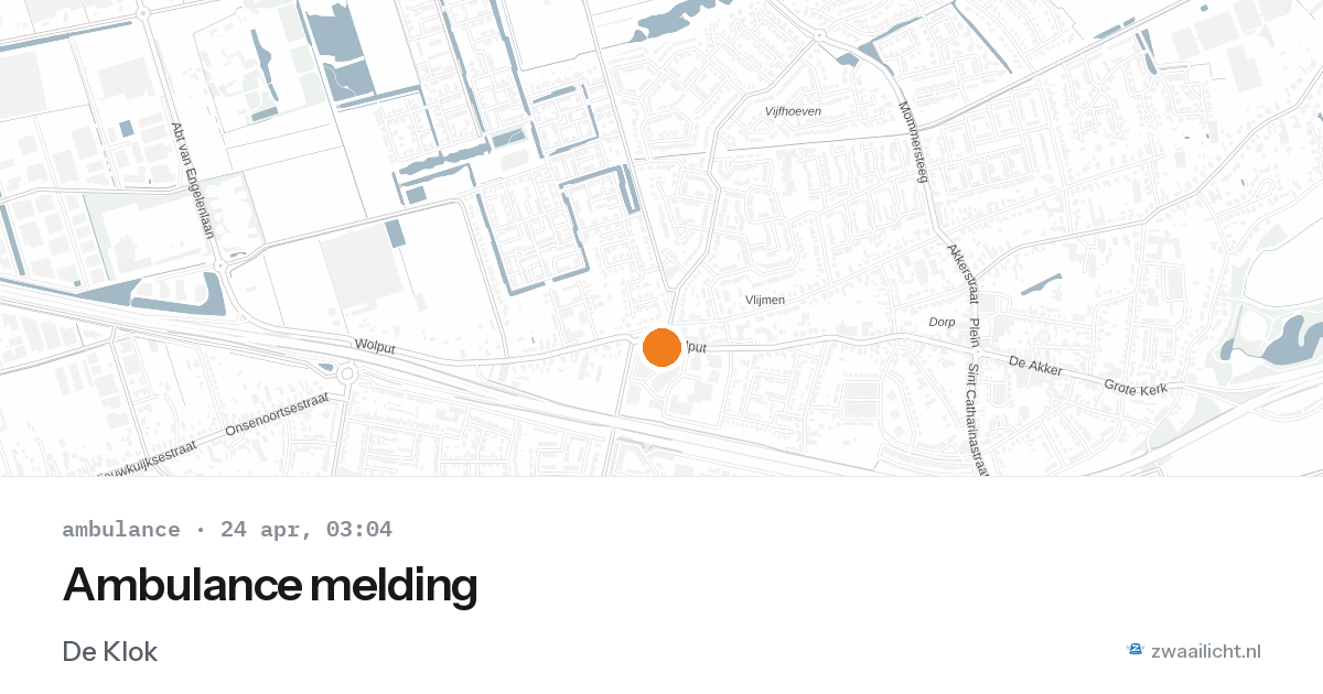 Ambulance melding — 24 apr 2026