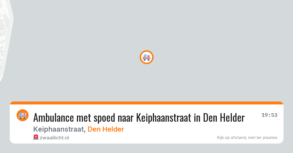 Ambulance met spoed naar Keiphaanstraat in Den Helder — 23 jun 2026
