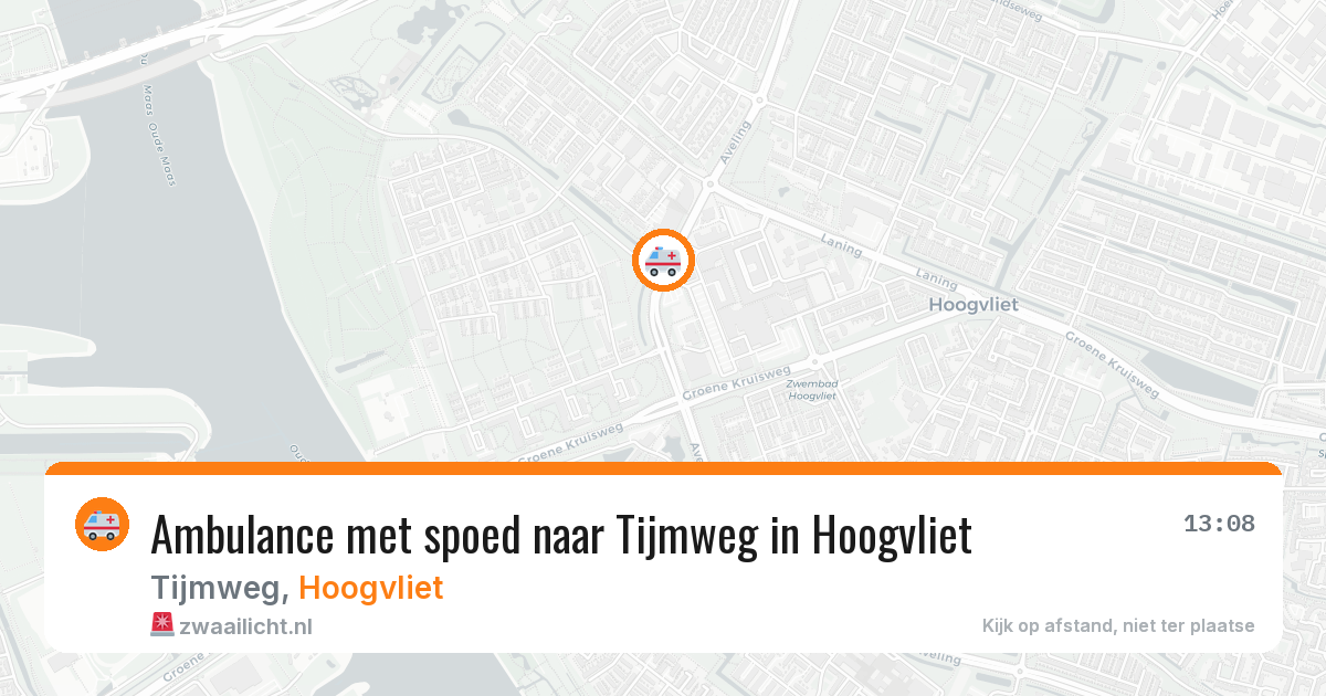 Ambulance met spoed naar Tijmweg in Hoogvliet — 21 jun 2026