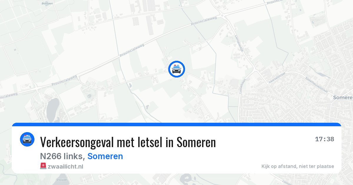 Verkeersongeval met letsel in Someren — 29 jun 2026