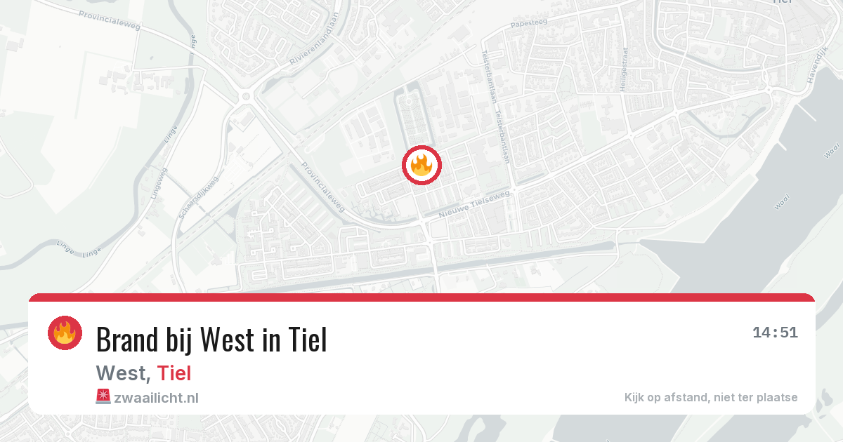 Brand bij West in Tiel — 10 jul 2026