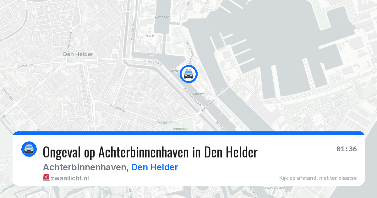 Ongeval op Achterbinnenhaven in Den Helder — 8 apr 2026