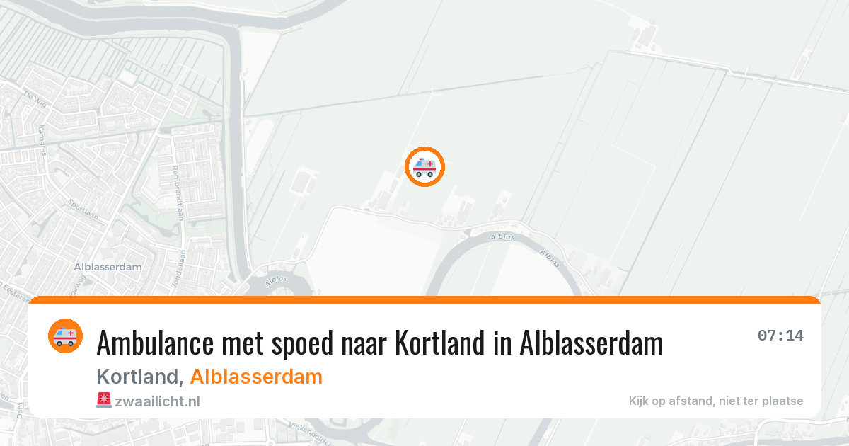 Ambulance met spoed naar Kortland in Alblasserdam — 6 mrt 2026