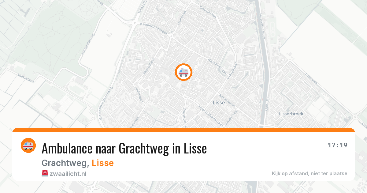 Ambulance naar Grachtweg in Lisse — 28 jul 2026