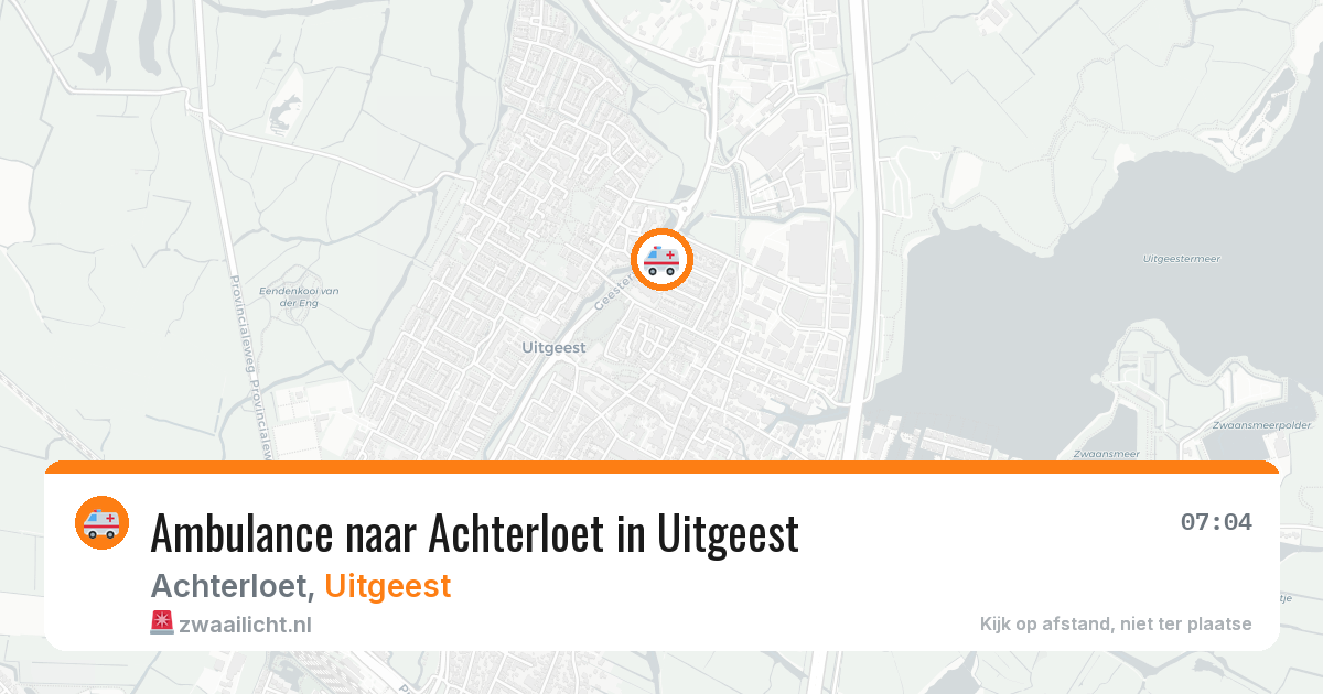 Ambulance naar Achterloet in Uitgeest — 4 aug 2026