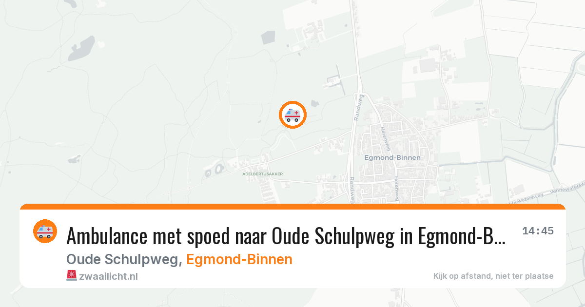 Ambulance met spoed naar Oude Schulpweg in Egmond-Binnen — 28 apr 2026