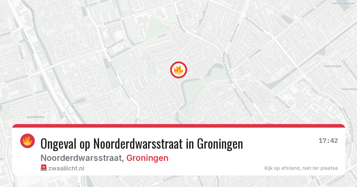 Ongeval op Noorderdwarsstraat in Groningen — 6 aug 2026
