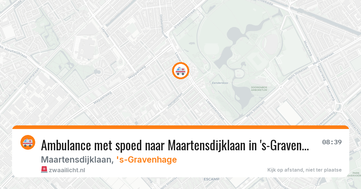 Ambulance met spoed naar Maartensdijklaan in 's-Gravenhage — 2 jul 2026