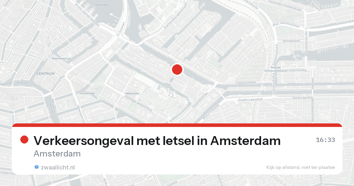 Verkeersongeval met letsel in Amsterdam — 20 aug 2026