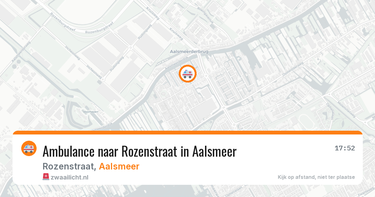 Ambulance naar Rozenstraat in Aalsmeer — 10 aug 2026