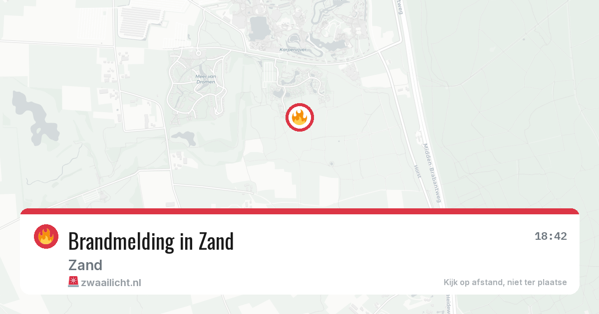 Brandmelding in Zand — 26 mei 2026