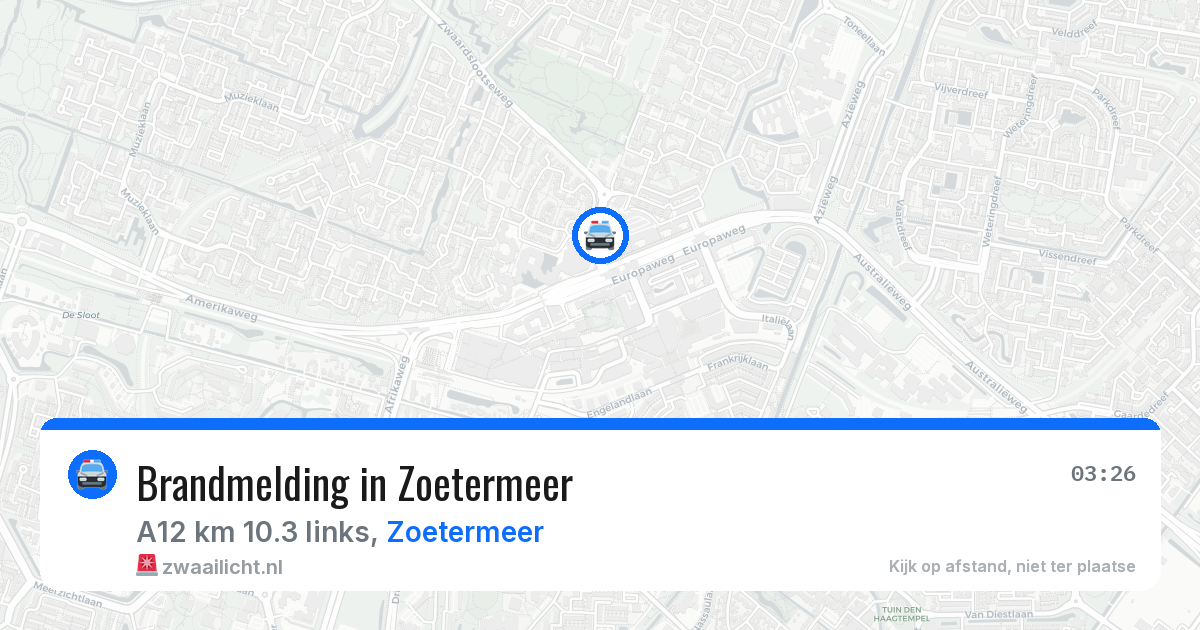 Brandmelding in Zoetermeer — 25 mrt 2026