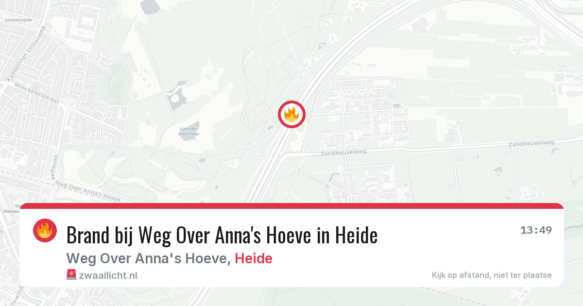 Brand bij Weg Over Anna's Hoeve in Heide — 10 aug 2026