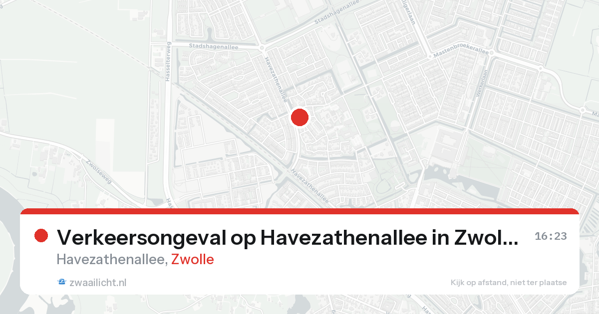 Verkeersongeval op Havezathenallee in Zwolle — 22 aug 2026