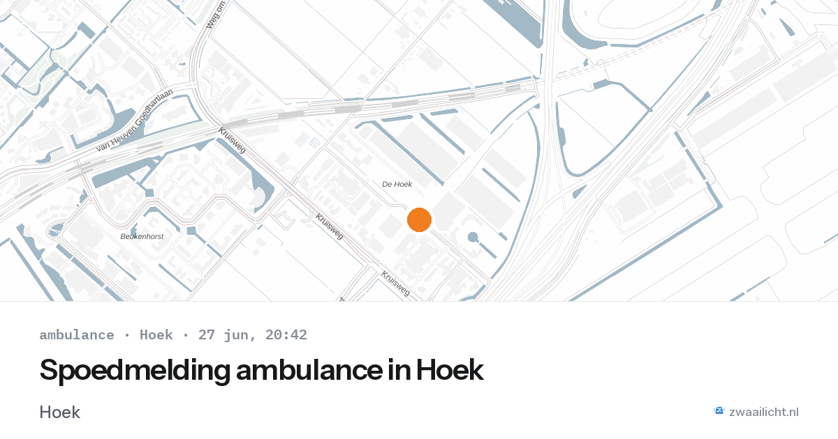 Spoedmelding ambulance in Hoek — 27 jun 2026