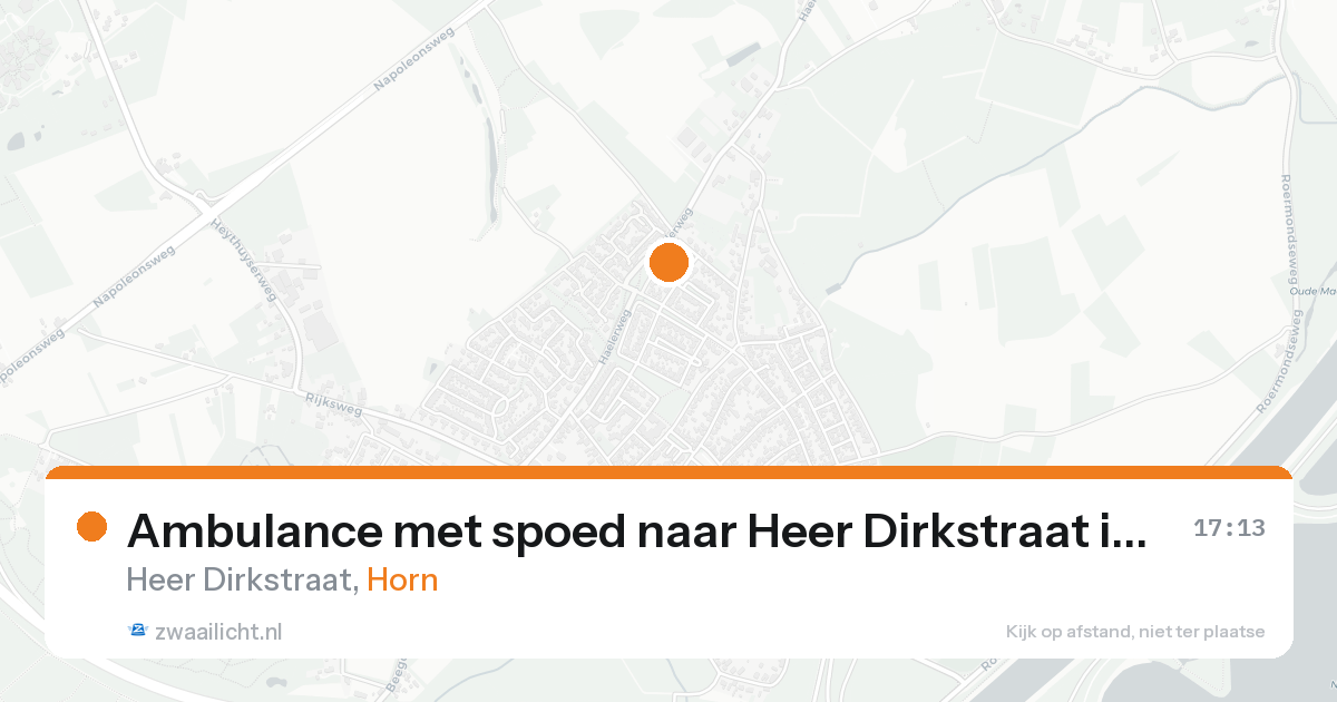 Ambulance met spoed naar Heer Dirkstraat in Horn — 19 aug 2026