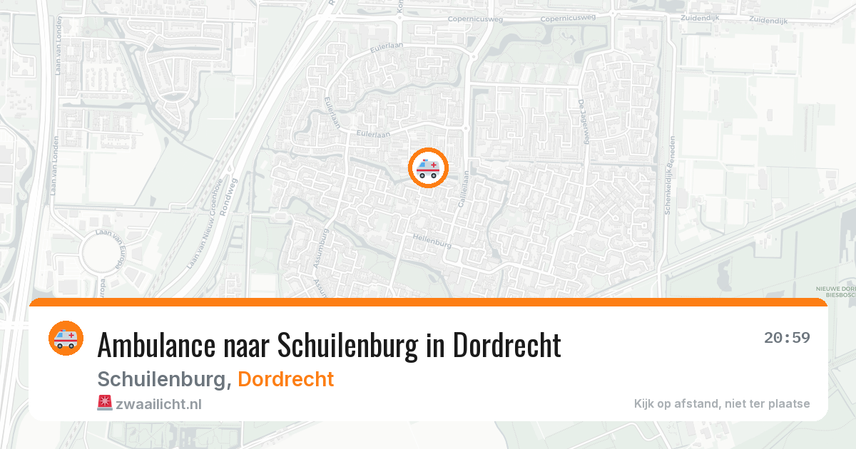 Ambulance naar Schuilenburg in Dordrecht — 10 aug 2026