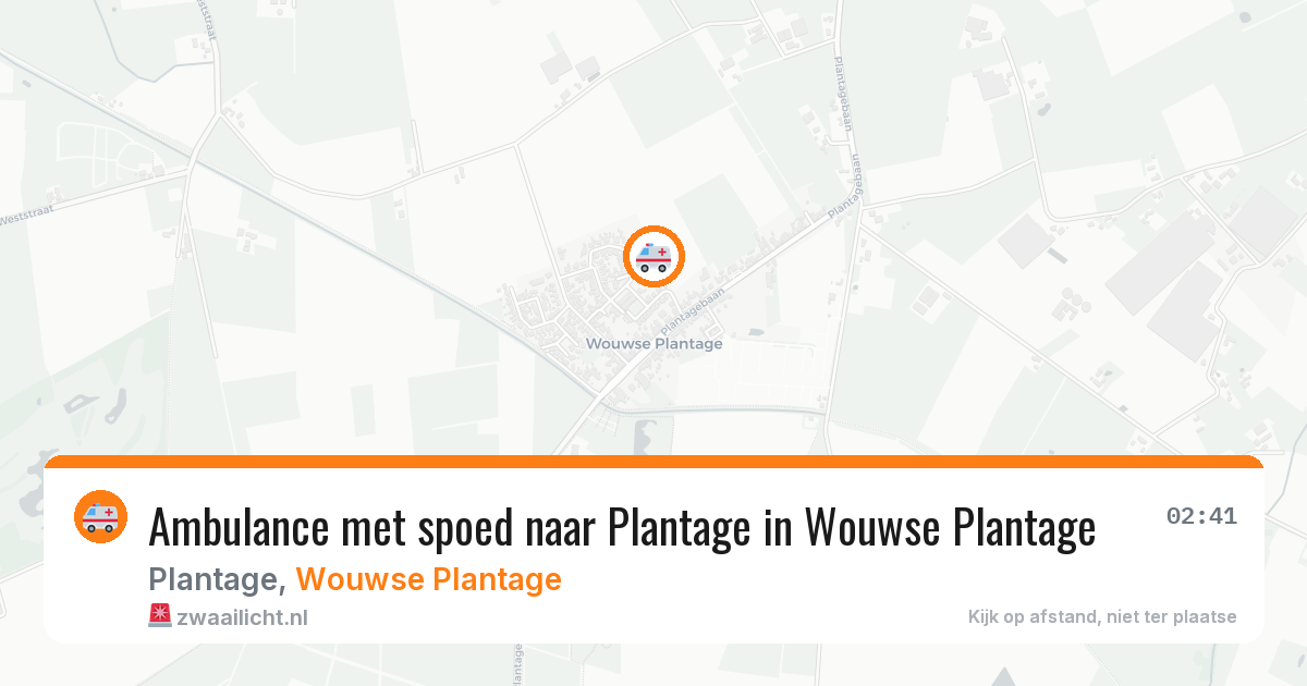 Ambulance met spoed naar Plantage in Wouwse Plantage — 1 aug 2026