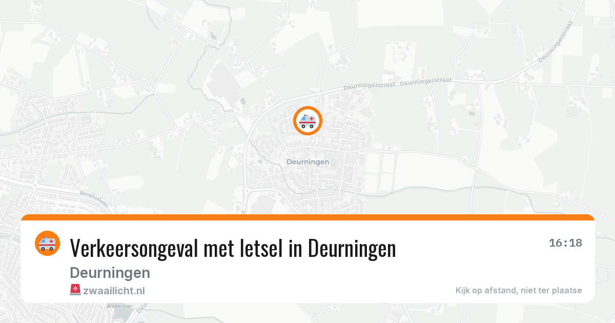 Verkeersongeval met letsel in Deurningen — 15 mei 2026