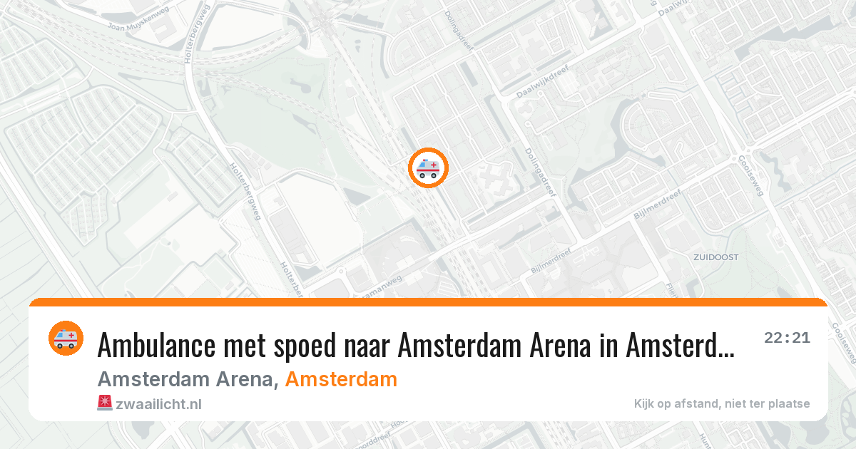 Ambulance met spoed naar Amsterdam Arena in Amsterdam — 26 mei 2026