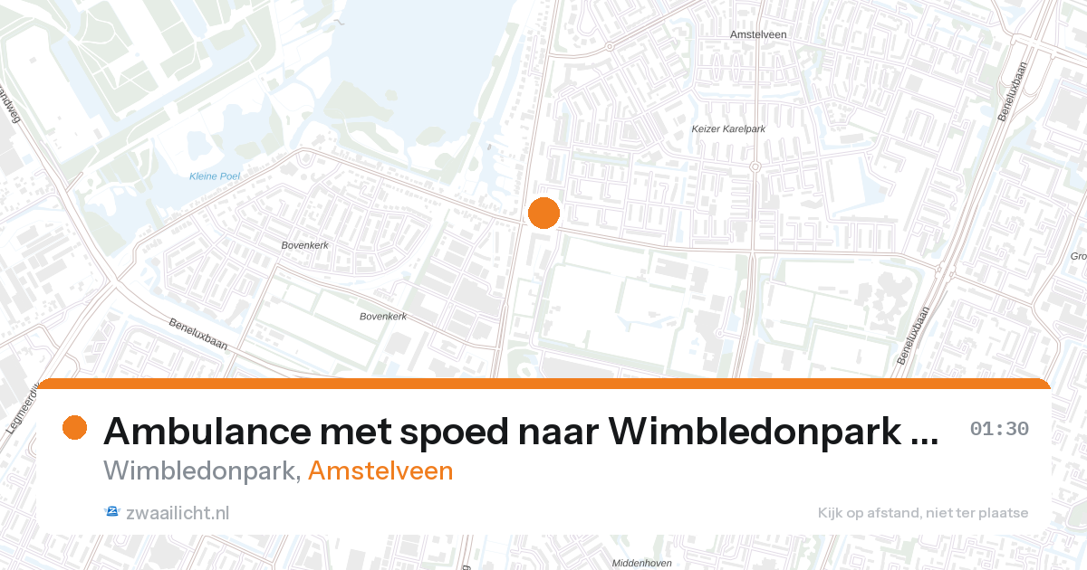 Ambulance met spoed naar Wimbledonpark in Amstelveen — 7 feb 2026