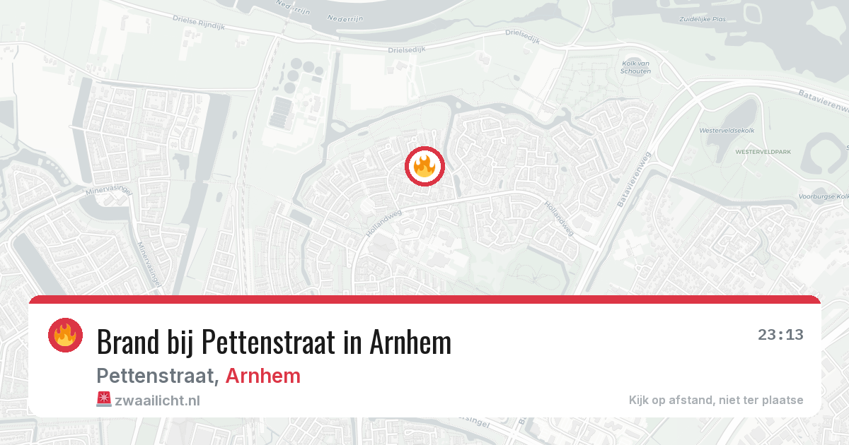 Brand bij Pettenstraat in Arnhem — 27 jun 2026