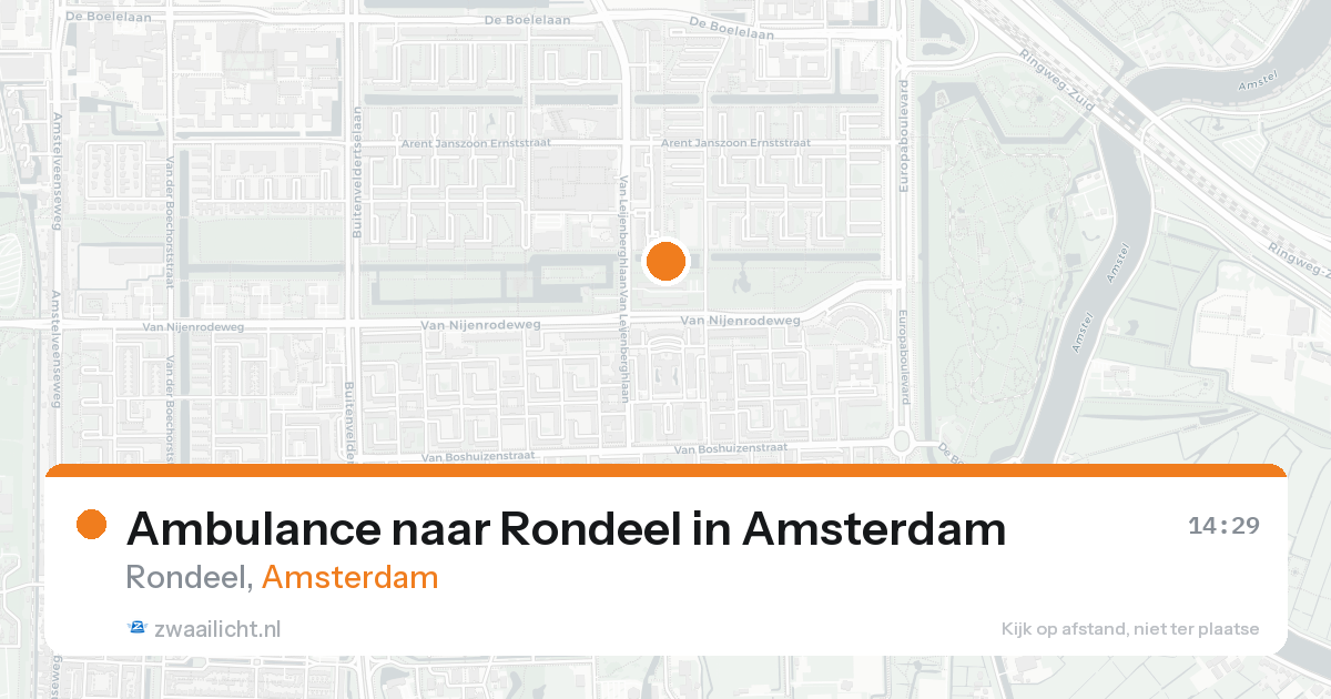 Ambulance naar Rondeel in Amsterdam — 22 aug 2026