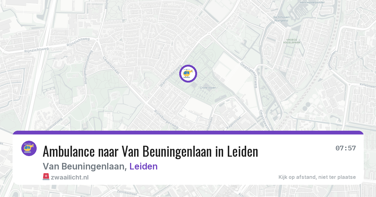 Ambulance naar Van Beuningenlaan in Leiden — 1 jul 2026