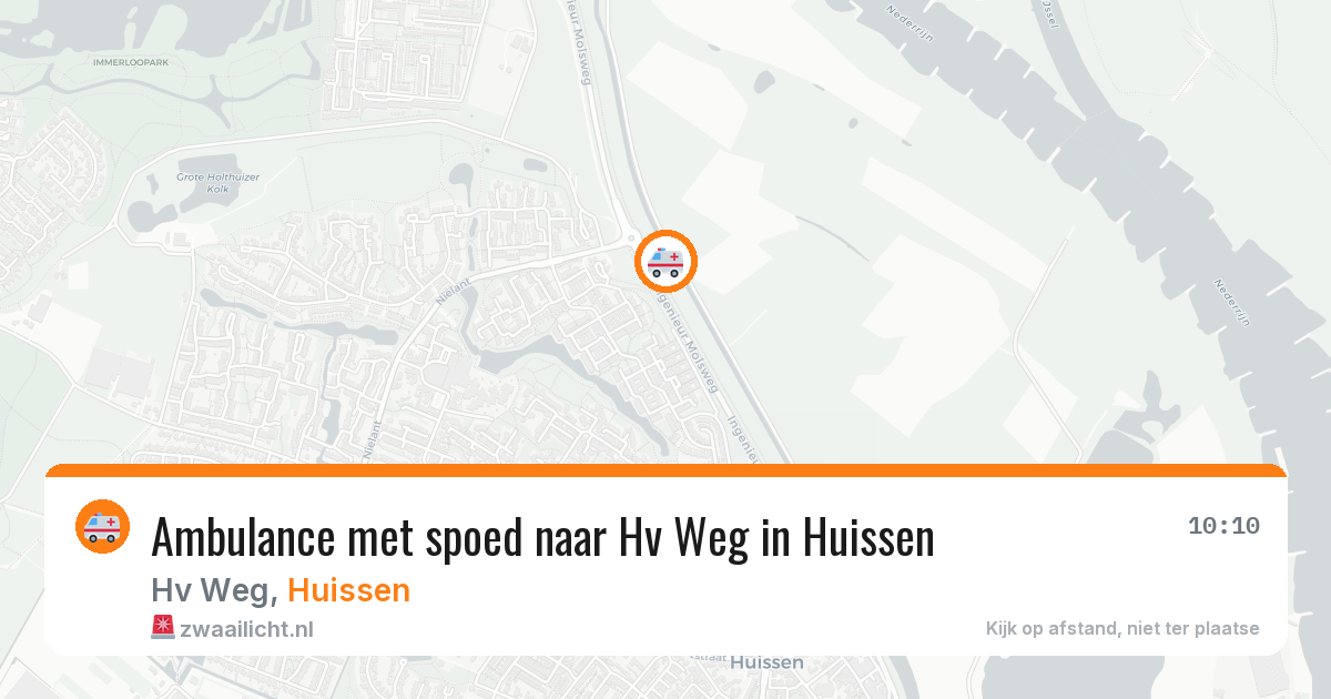 Ambulance met spoed naar Hv Weg in Huissen — 3 jun 2026
