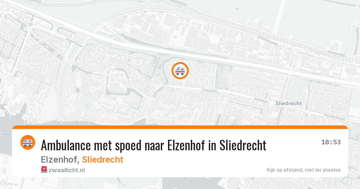 Ambulance met spoed naar Elzenhof in Sliedrecht — 10 feb 2026
