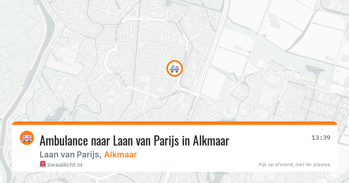 Ambulance naar Laan van Parijs in Alkmaar — 27 jul 2026